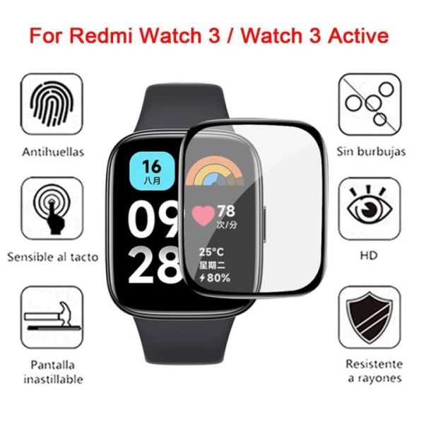 Redmi Watch 3 Active Full Glue Curved Flexible Screen Protector - Image 2