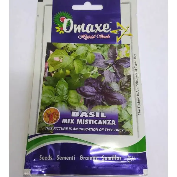 1 Packet Omaxe Herb Tulsi Seeds - 6 Types Of Basil Tulasi Seeds (All In One Pack) - Image 2