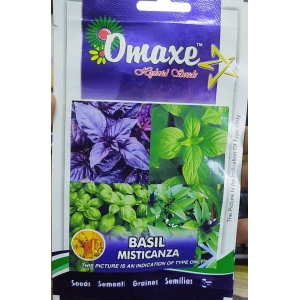 1 Packet Omaxe Herb Tulsi Seeds - 6 Types Of Basil Tulasi Seeds (All In One Pack)