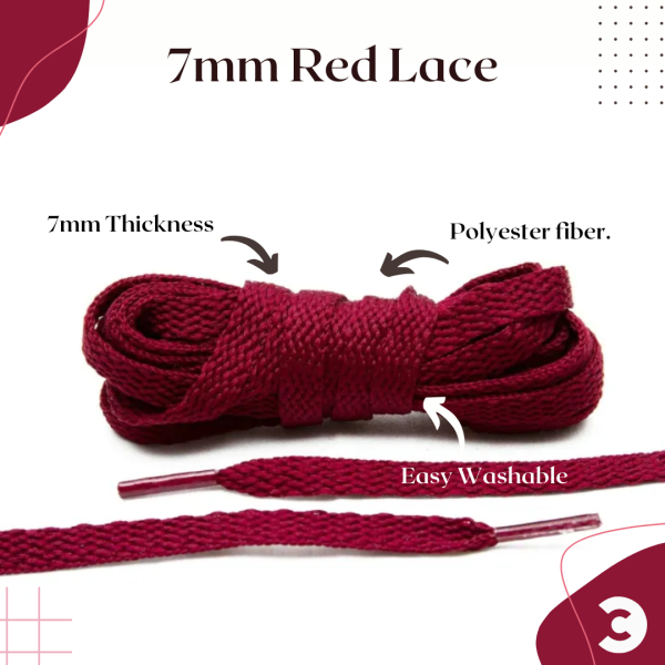 1 Pair 7 mm Unisex Shoes Lace | Shoe Laces for Men / Women | Shoes Accessories by Comfort Corner - Image 3