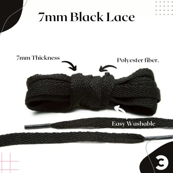 1 Pair 7 mm Unisex Shoes Lace | Shoe Laces for Men / Women | Shoes Accessories by Comfort Corner - Image 5