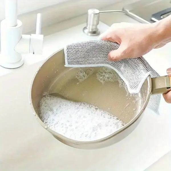 1 Pcs Double Layer Wire Dishwashing Rags - Image 5