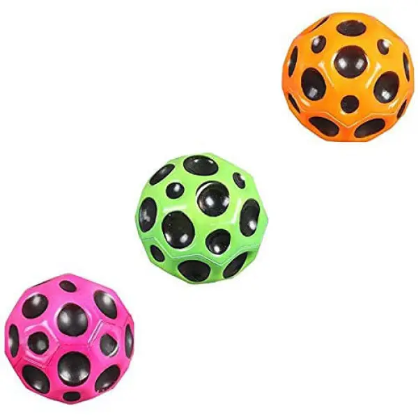 1 Pcs Multicolor Super Bouncing Moon Crater Texture Fidget Ball Bounce Ball Anti Stress Ball - Image 2