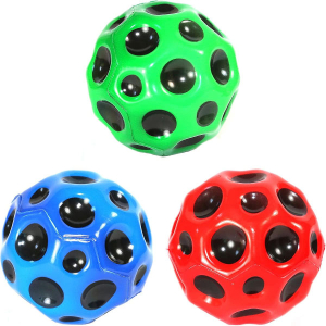 1 Pcs Multicolor Super Bouncing Moon Crater Texture Fidget Ball Bounce Ball Anti Stress Ball