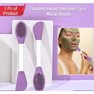 1 Piece Dual-Ended Silicone Facial Brush: Ideal for Cleansing and Applying Skincare Products
