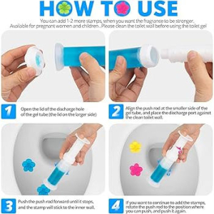 1 Piece Flower Aromatic Toilet Gel Toilet Deodorant Cleaner Toilet Fragrance Remove Odors Clean Toilet Home Toilet Cleaning Chemicals ( Random Color and Fragrance)