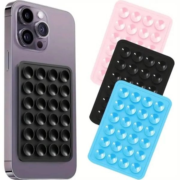 1-Piece Of Double Sided Silicone Suction Phone Holder Mat Multifunctional Suction Cup Wall Stand Square Anti-slip Double Sided Case Mount Sticker - Image 3