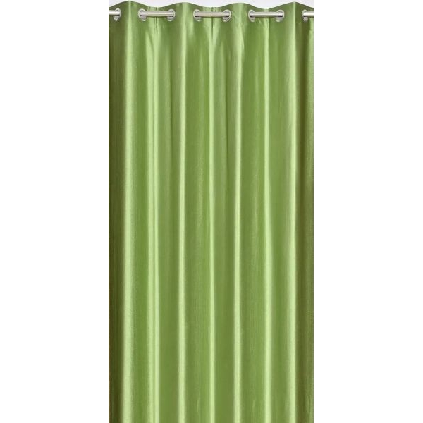 1 Piece Silk Pattern Green Colour Window Curtain (4x7 foot size) - Image 2