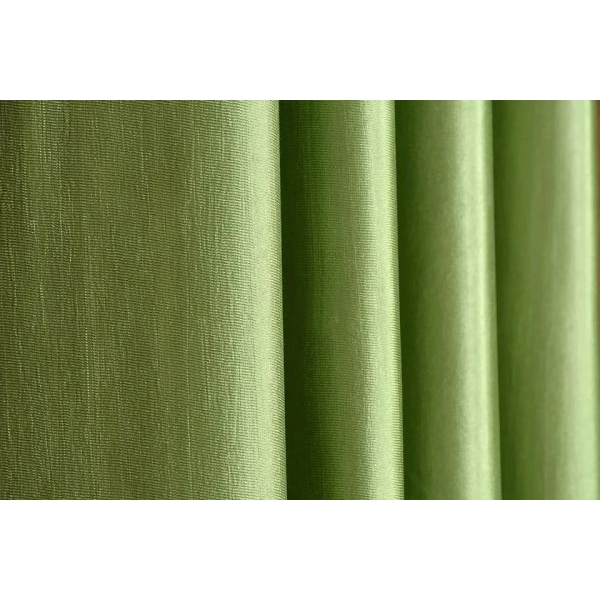 1 Piece Silk Pattern Green Colour Window Curtain (4x7 foot size) - Image 3