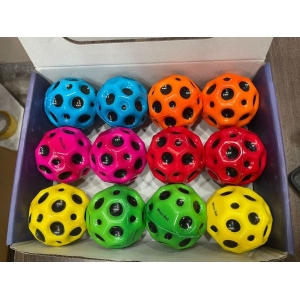 1 Piece Space Balls Extreme High Bouncing Moon Ball Super Bouncy Meteor Rubber Sensory Ball for Indoor & Outdoor Play