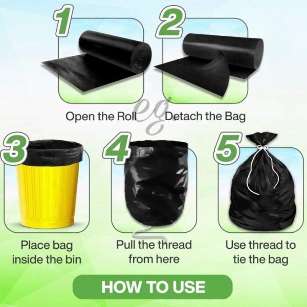1 Roll 45X55 cm Garbage Bag (30 Pices Per-Role) - Image 3