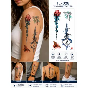 1 Sheet Realistic Temporary Tattoo Sticker for Men & Women | Waterproof Long-Lasting Body Art Transfer | Easy to Apply