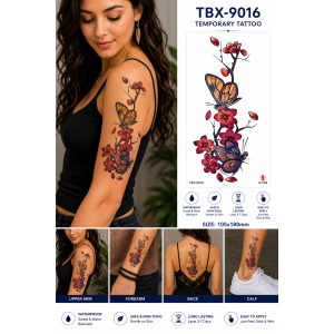 1 Sheet Realistic Temporary Tattoo Sticker for Men & Women | Waterproof Long-Lasting Body Art Transfer | Easy to Apply