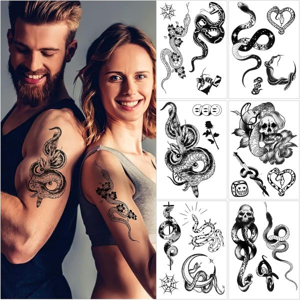 1 Sheet Realistic Temporary Tattoo Sticker for Men & Women | Waterproof Long-Lasting Body Art Transfer | Easy to Apply - Image 3