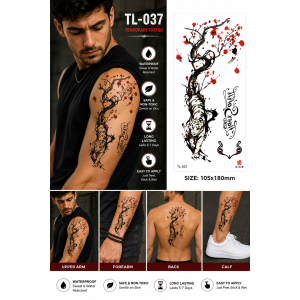 1 Sheet Realistic Temporary Tattoo Sticker for Men & Women | Waterproof Long-Lasting Body Art Transfer | Easy to Apply