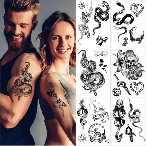 1 Sheet Realistic Temporary Tattoo Sticker for Men & Women | Waterproof Long-Lasting Body Art Transfer | Easy to Apply - Image 4