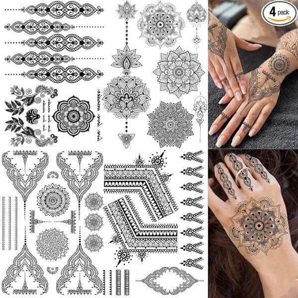 1 Sheet Realistic Temporary Tattoo Sticker for Men & Women | Waterproof Long-Lasting Body Art Transfer | Easy to Apply - Image 4