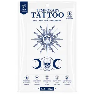 1 Sheet Realistic Temporary Tattoo Sticker for Men & Women | Waterproof Long-Lasting Body Art Transfer | Easy to Apply
