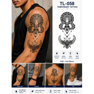 1 Sheet Realistic Temporary Tattoo Sticker for Men & Women | Waterproof Long-Lasting Body Art Transfer | Easy to Apply
