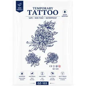 1 Sheet Realistic Temporary Tattoo Sticker for Men & Women | Waterproof Long-Lasting Body Art Transfer | Easy to Apply