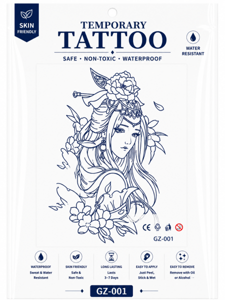 1 Sheet Realistic Temporary Tattoo Sticker for Men & Women | Waterproof Long-Lasting Body Art Transfer | Easy to Apply