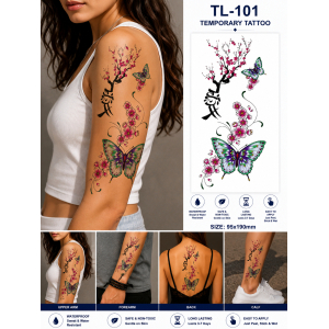 1 Sheet Realistic Temporary Tattoo Sticker for Men & Women | Waterproof Long-Lasting Body Art Transfer | Easy to Apply