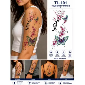 1 Sheet Realistic Temporary Tattoo Sticker for Men & Women | Waterproof Long-Lasting Body Art Transfer | Easy to Apply