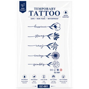 1 Sheet Realistic Temporary Tattoo Sticker for Men & Women | Waterproof Long-Lasting Body Art Transfer | Easy to Apply