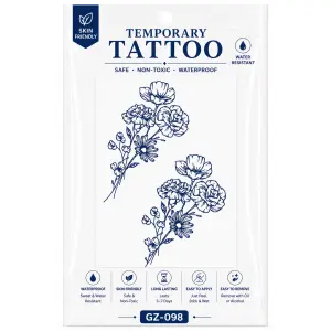 1 Sheet Realistic Temporary Tattoo Sticker for Men & Women | Waterproof Long-Lasting Body Art Transfer | Easy to Apply