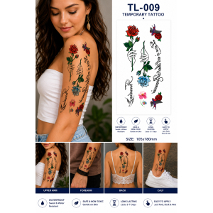 1 Sheet Realistic Temporary Tattoo Sticker for Men & Women | Waterproof Long-Lasting Body Art Transfer | Easy to Apply