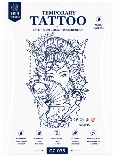 1 Sheet Realistic Temporary Tattoo Sticker for Men & Women | Waterproof Long-Lasting Body Art Transfer | Easy to Apply