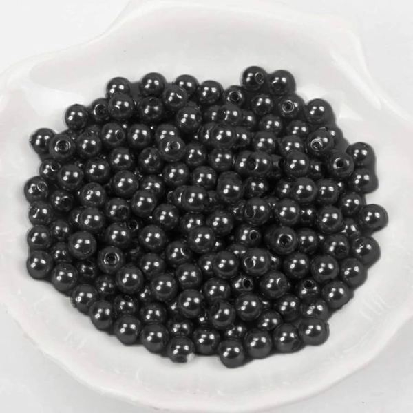 1 Strap Black Beads Black Stone 8mm Gemstone for Unisex For DIY Project Or Bracelet.(Tentative 50 Pcs) - Image 4