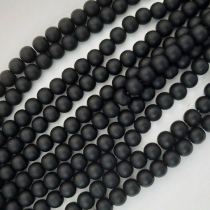 1 Strap Black Beads Black Stone 8mm Gemstone for Unisex For DIY Project Or Bracelet.(Tentative 50 Pcs)
