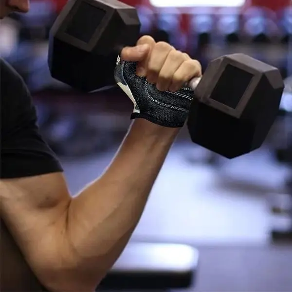 10 Kg Rubber Hex Dumbbells (Pair) Set Of 2 Hex Rubber Dumbbells' With Metal Handles, Pair Of 2 Heavy Dumbbells Dumbbell 10 kg each , Total 20 Kg - Image 2