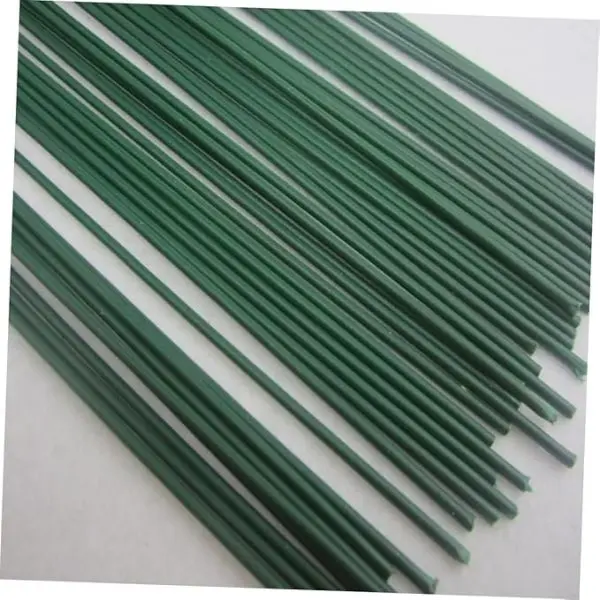 10 Piece of green stem Fake Rod Florist Craft Projects Arrangements Wire Bouquets Stem Wire Floral Stem Wire Green Floral Stem Plant Handmade Branch - Image 3