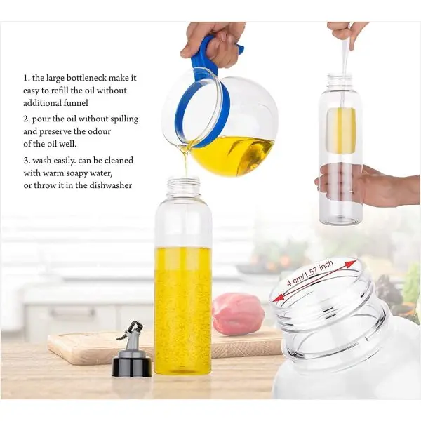 1000 ML Unbreakable Plastic Oil Dispenser Oil Bottle - Image 4
