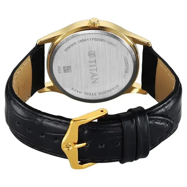 Titan Black Dial Leather Strap Analog with Day Date Watch for Men - Image 5