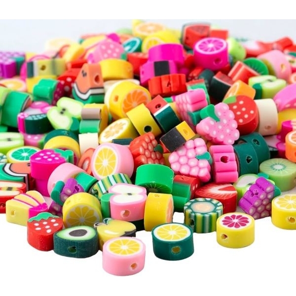 100pcs Mix Polymer Clay Beads 10mm Mixed Colorful DIY Beads for Necklace Bracelet Jewelry Making - Image 2