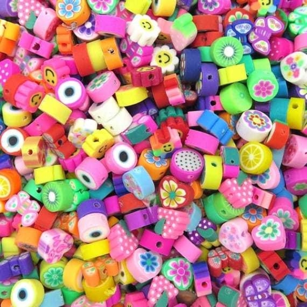 100pcs Mix Polymer Clay Beads 10mm Mixed Colorful DIY Beads for Necklace Bracelet Jewelry Making - Image 4