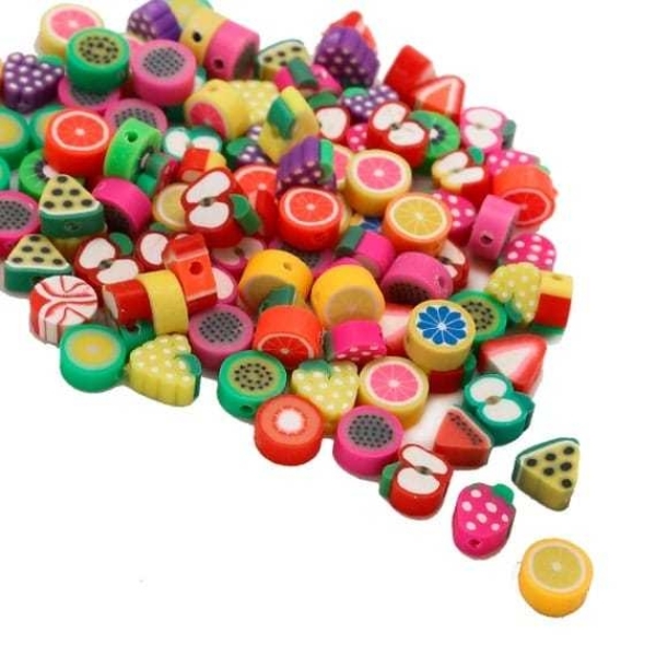 100pcs Mix Polymer Clay Beads 10mm Mixed Colorful DIY Beads for Necklace Bracelet Jewelry Making - Image 5