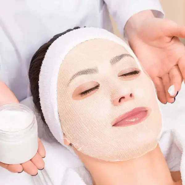 100PCS Pure Cotton DIY Beauty Mask Salon Disposable Facial Gauze Highly Water Absorption Non-Irritating Face Gauze Mask Soft Pure Cotton Non-Irritating Skin Care Face Disposable Gauze Packet - Image 2