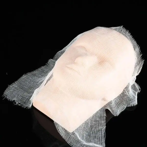 100PCS Pure Cotton DIY Beauty Mask Salon Disposable Facial Gauze Highly Water Absorption Non-Irritating Face Gauze Mask Soft Pure Cotton Non-Irritating Skin Care Face Disposable Gauze Packet - Image 5