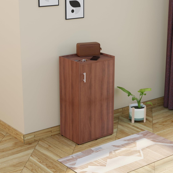 Footsy Engineered Wood Vertical Shoe Rack Or Multipurpose Daraz with Shelf Walnut Finish - Image 2