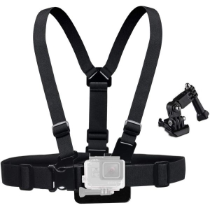 Chest Mount Harness Elastic Camera Vest Strap With 3 Way Adjustment