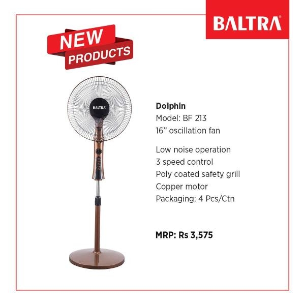 BALTRA Stand Fan | Dolphin | 16 inch osciliation  Fan | 4 speed control | Low noise operation | 24 months warranty - Image 2