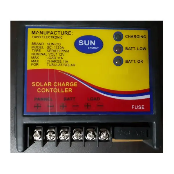 Solar Charge Controller With Charging, Battery Low, Charged Indicator Without USB Port