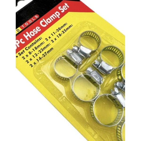 10pcs/Set Carbon Steel Hose Clamp Set, Simple Hose Clamp Kit For Home | Stainless Steel 10 Pcs Hose Clamp Set - Image 2