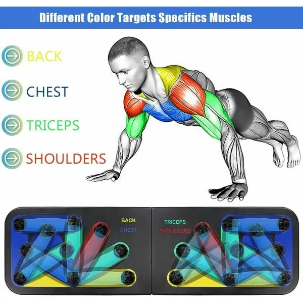 12 in 1 Push Up Board Foldable Fitness Equipment Multi-Function Push Up Rack Core Strength Muscle Training Equipment - Image 2