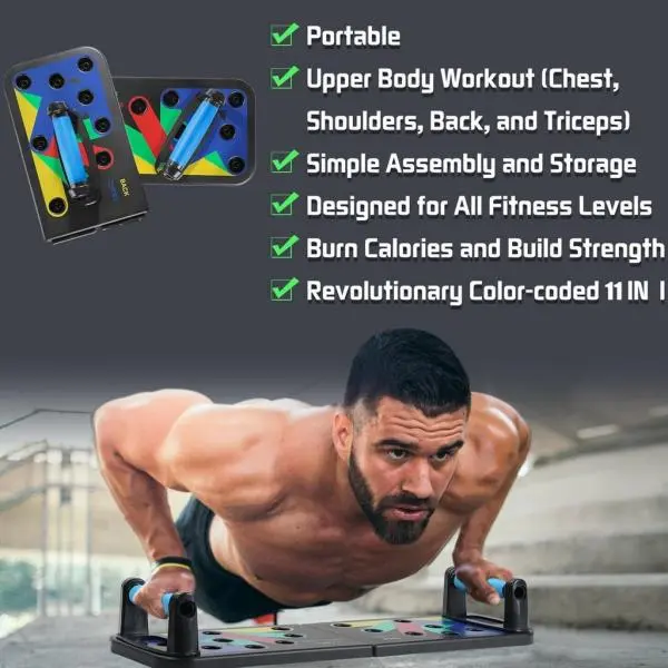 12 in 1 Push Up Board Foldable Fitness Equipment Multi-Function Push Up Rack Core Strength Muscle Training Equipment - Image 5