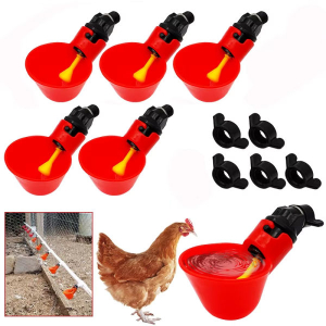 12 Pcs Red Coop Drinker Full Automatic Easy To Clean And Long Lasting